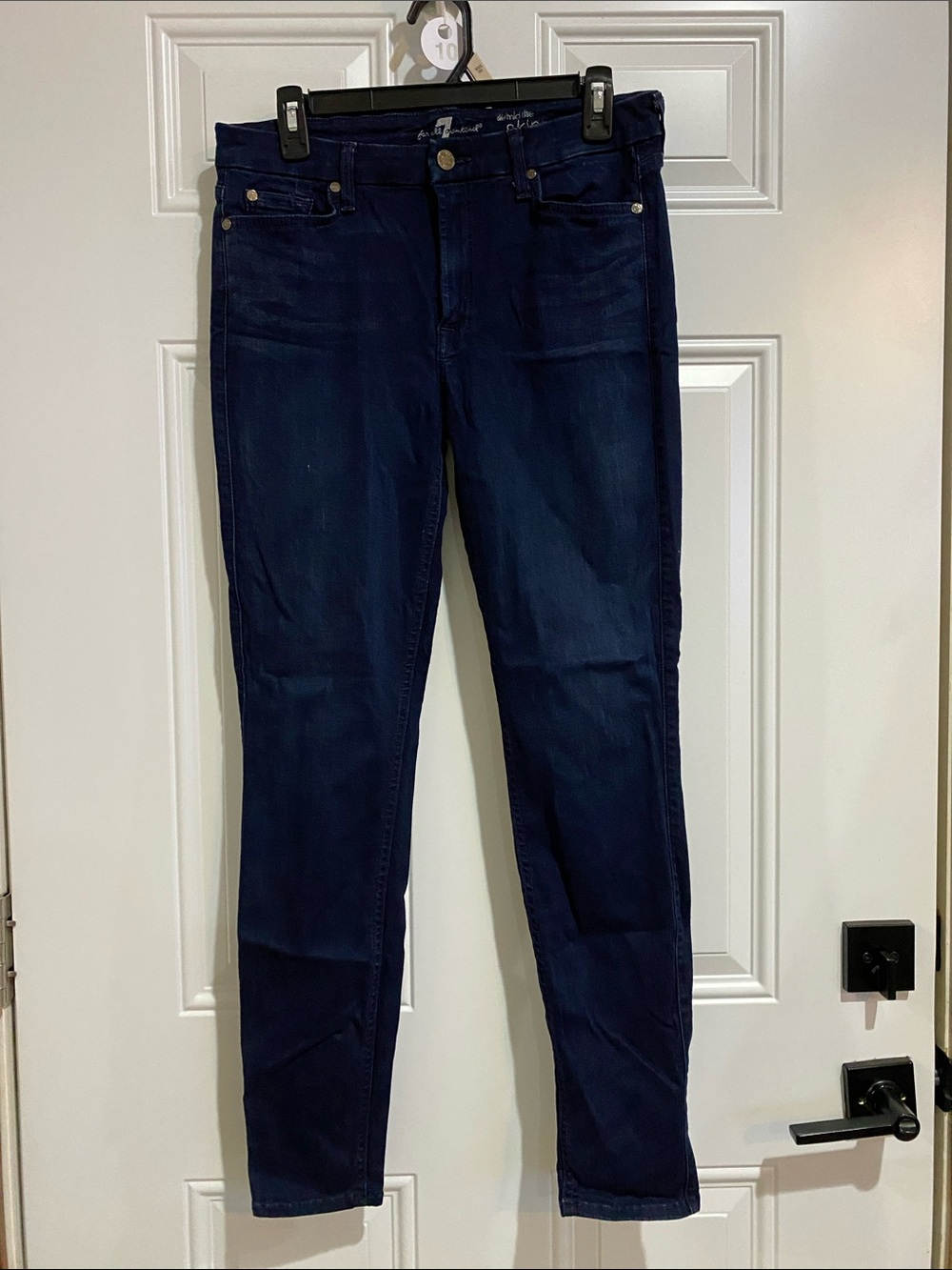 7 For All Mankind Navy Skinny Jeans